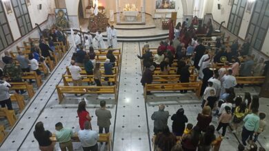 قداس عيد الفصح في كنيسة مار ميخائيل- رعية مسكنة 2023